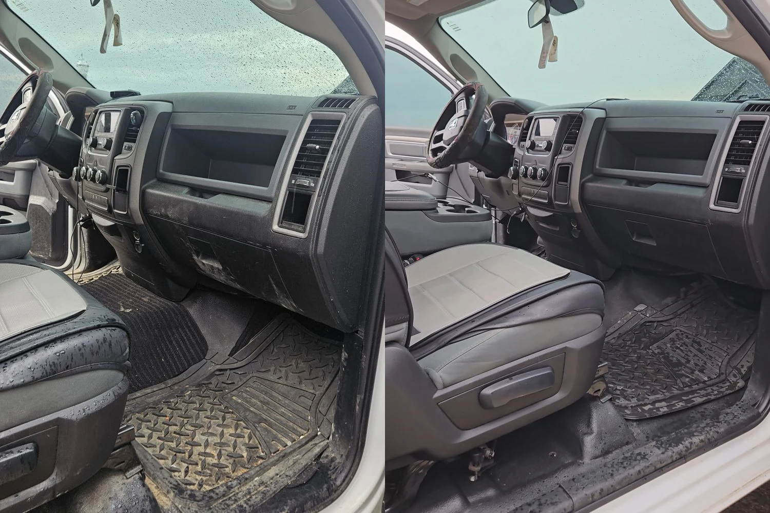 Ford cabin before and after interior detailing