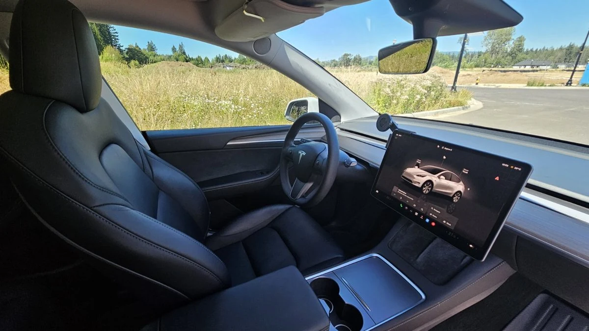 Detailed Tesla Model Y front interior