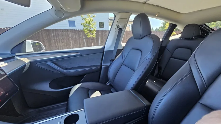Detailed Tesla Model Y interior seats