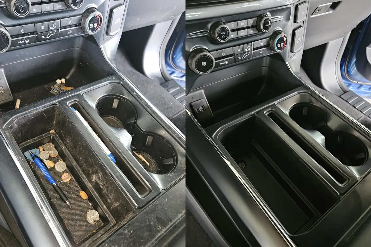 Ford F-150 before and after detailing