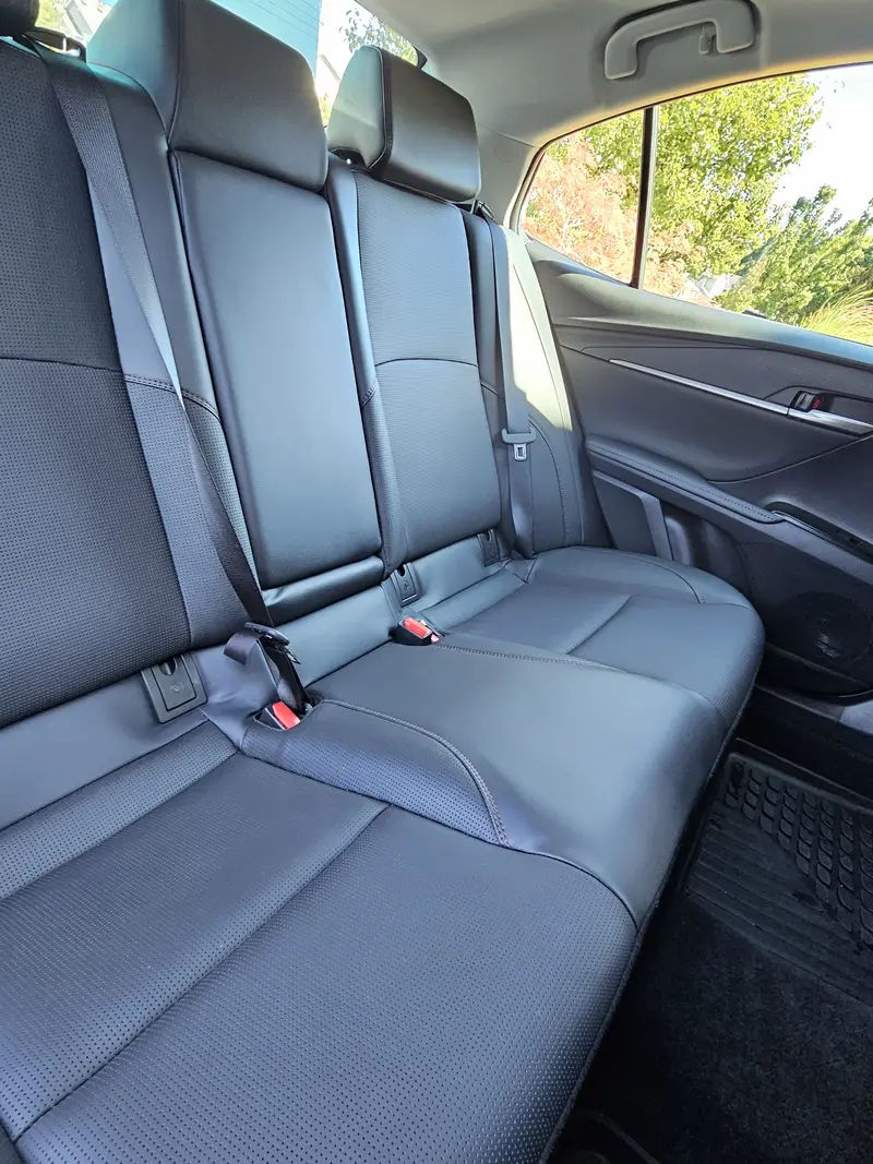 Rear bench of a 2025 Toyota Camry after interior detailing