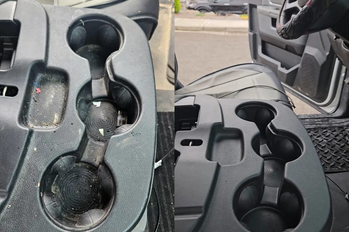 Half ton work pickup before and after detailing