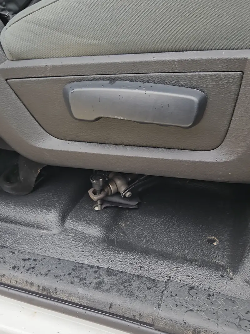 Seat and sill, finished on a Half ton work pickup